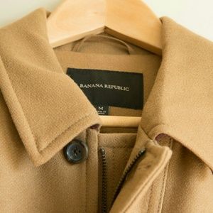 Banana Republic Camel Wool Utility Coat